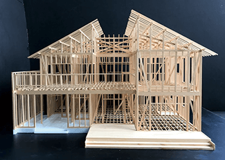 2階建て住宅木造軸組模型